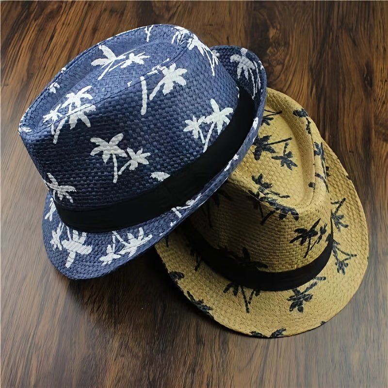 Kids Coconut Tree Top Straw Sun Hat for Beach Summer Protection
