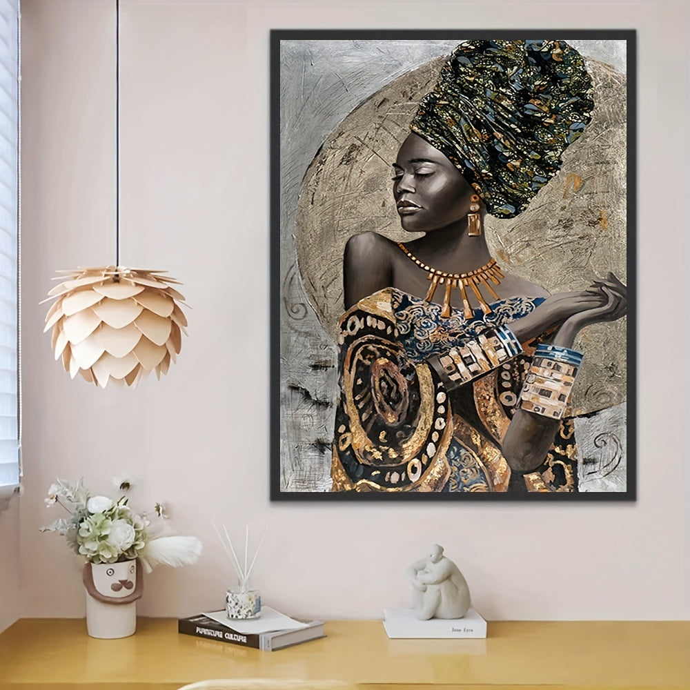 Abstract Canvas African Woman Graffiti Painting Wall Art