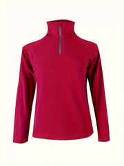 Women's Fleece Winter Jacket Half Zip Long Sleeve