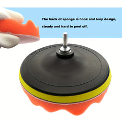 Car Polishing Disc Set 8Pcs Self Adhesive Buffing Sponge Wool Wheel Pad