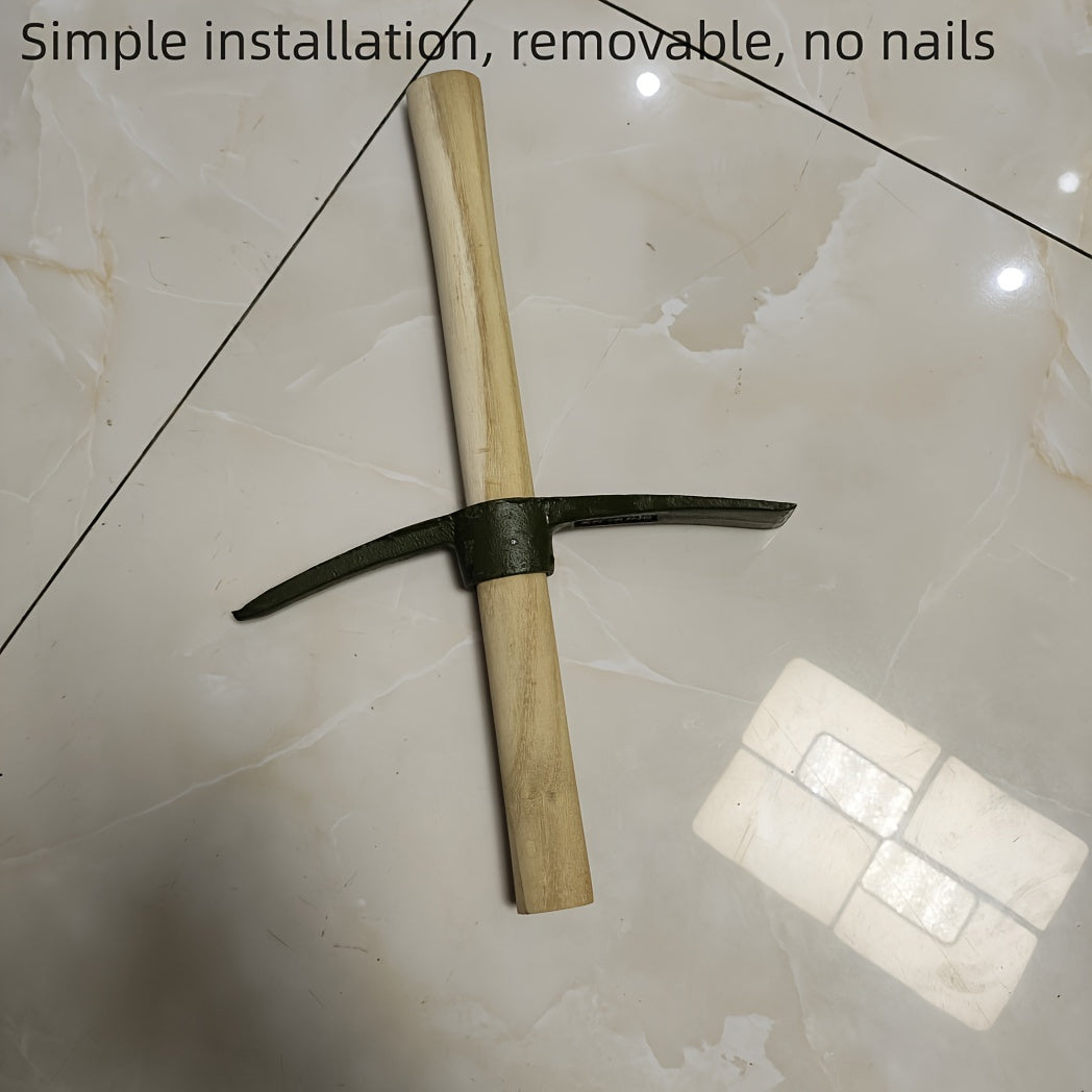 Small Pickaxe Hoe Wooden Handle Garden Digging Weeding Transplanting