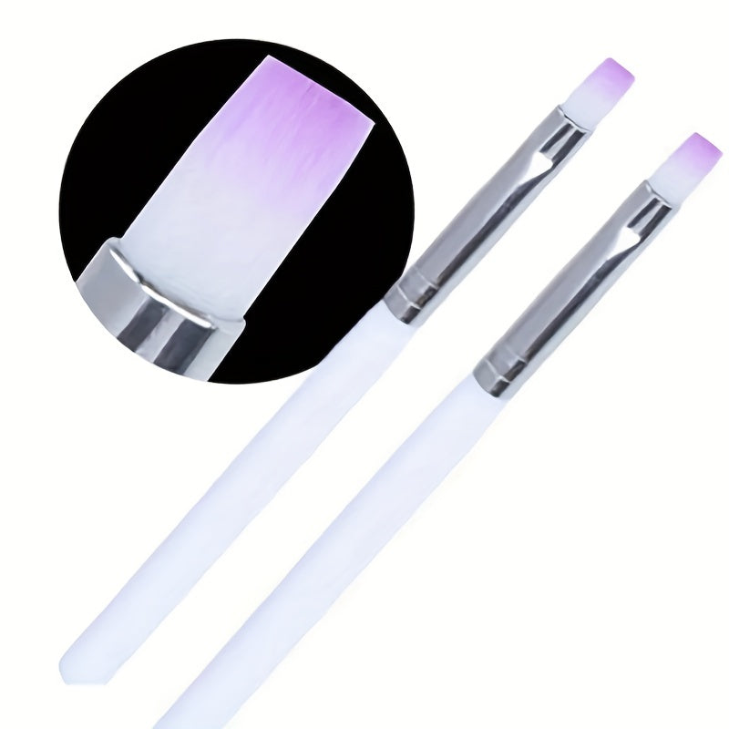 Gel Polish Nail Art Brush Flat Head Drawing Pen Manicure DIY Salon