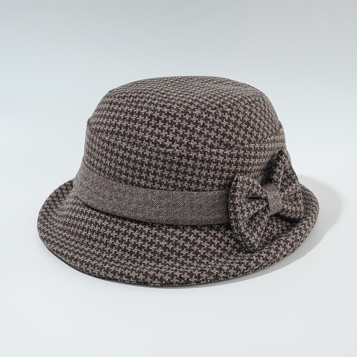 Casual Warm Bow Bucket Hat Fisherman Hat Cloche Hat