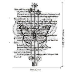 Butterfly Letter Word Clear Stamps for Cards Scrapbooks & More