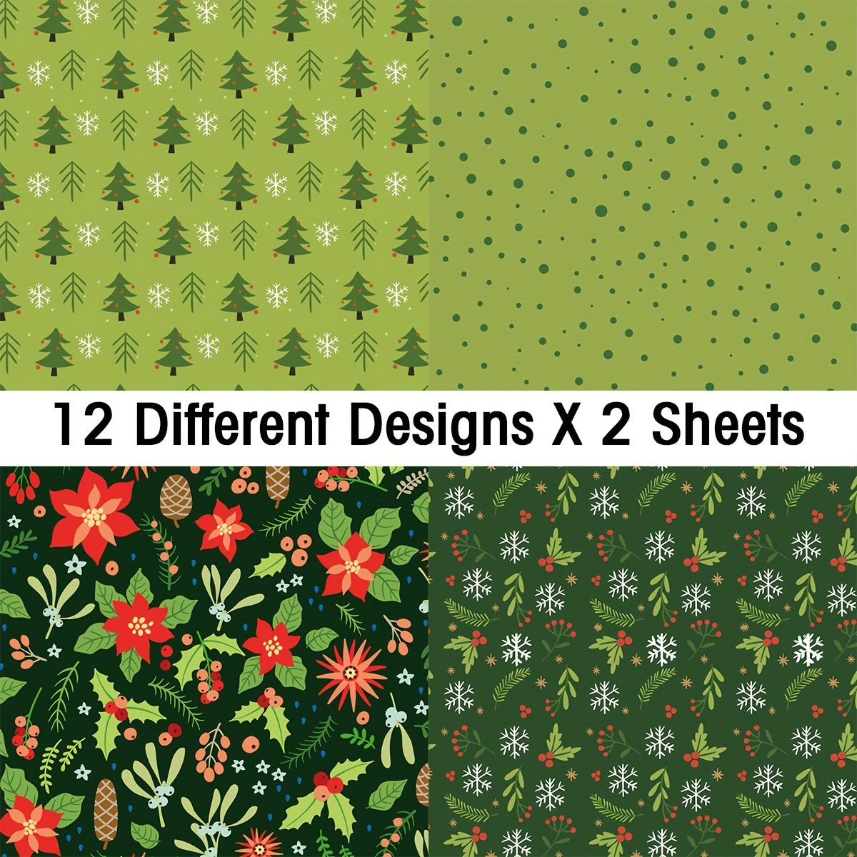 Christmas Scrapbook Paper Pad - 24 Sheets - 6x6 Pack