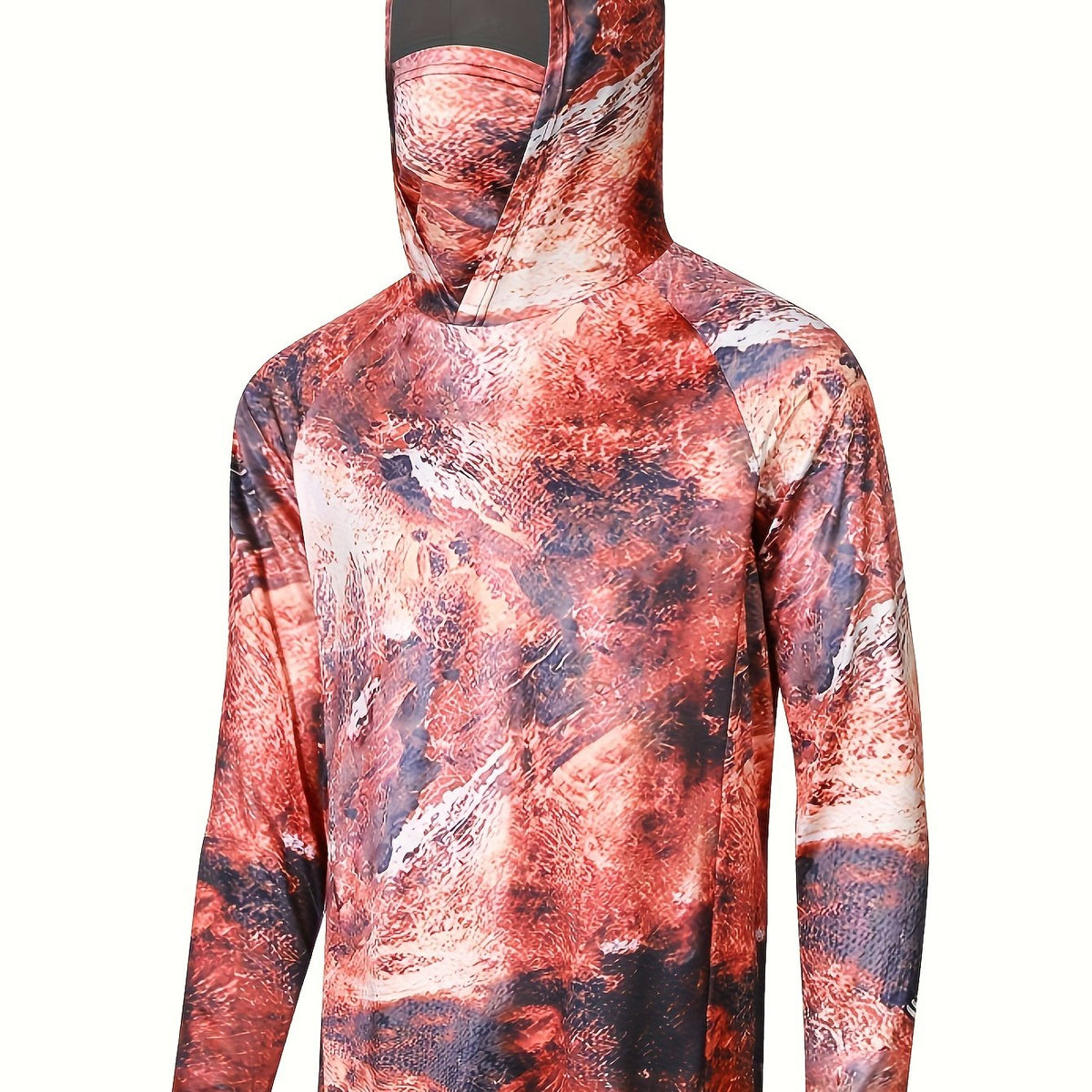 Men's Tie Dye UPF 50 Sun Protection Hoodie With Mask