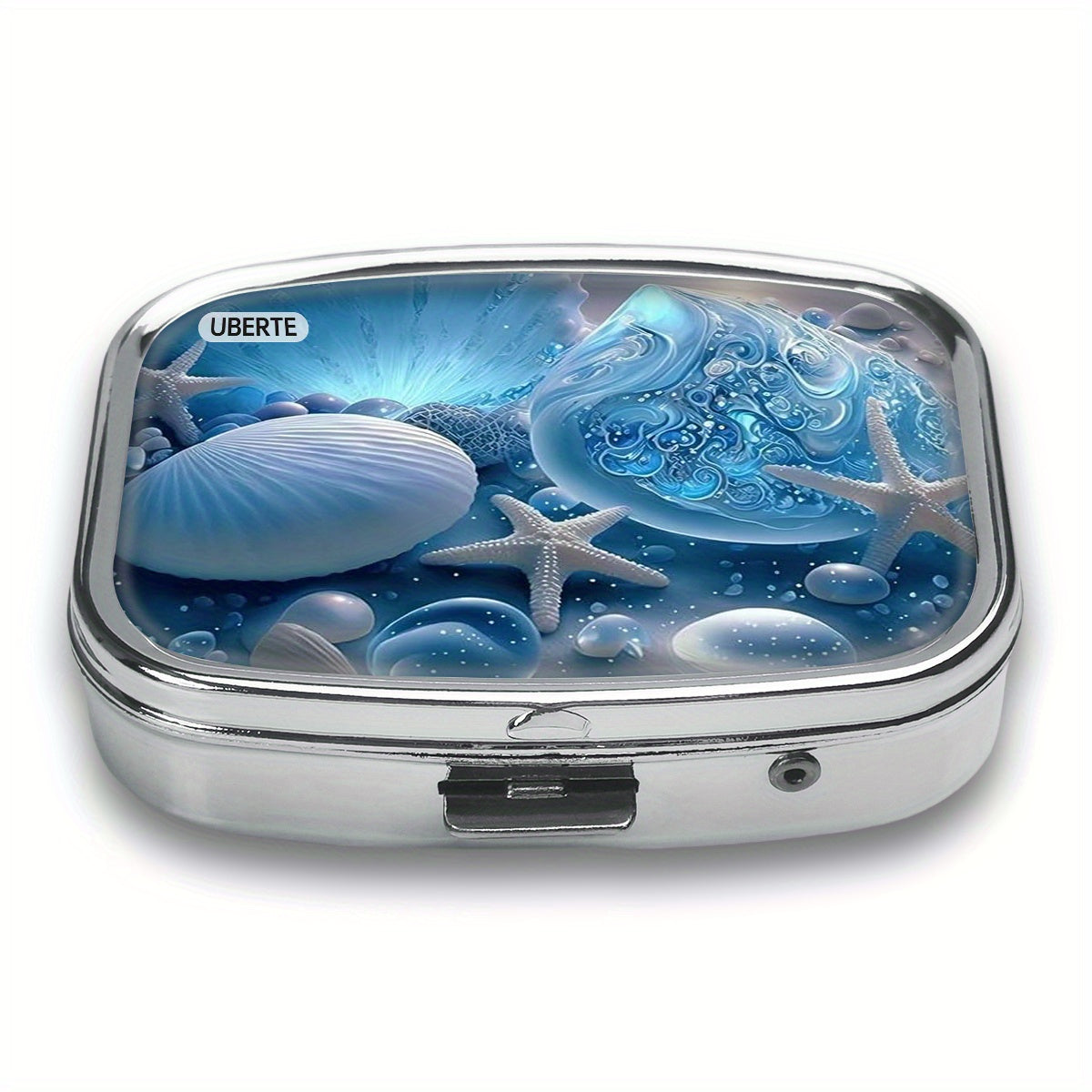 Coastal Shell Medicine Box 2 Compartment Pill Organizer