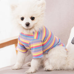 Striped Pet Sweater: Keep Your Furry Friend Warm & Stylish