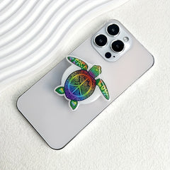 Peace Rainbow Turtle Grip Mobile Phone Holder