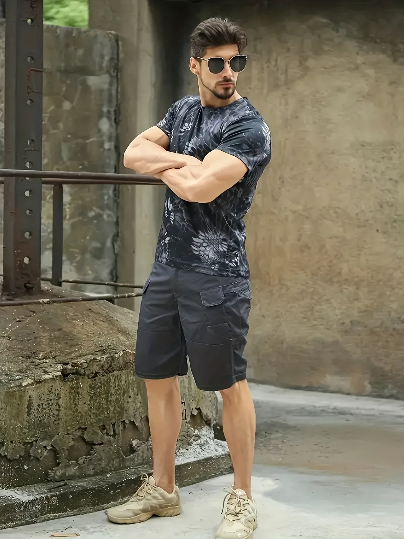 Men's Water Repellent Cargo Shorts for Fishing & Outdoor