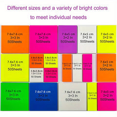 Transparent Sticky Notes Waterproof Memo Paper Size 7 Combination Pack