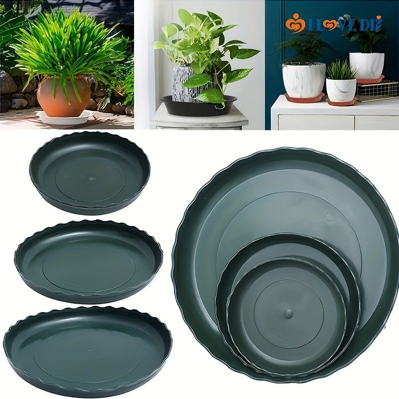 3pcs Plastic Flower Pot Tray Thickened Chassis Pad With Water Tray