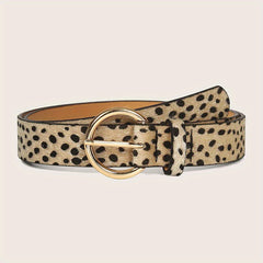  Wide Belt Light Leopard Print Vintage Coat Girdle