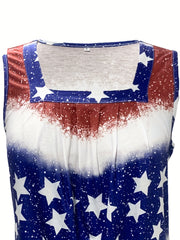 Square Neck Tank Top Casual Sleeveless Tank Top