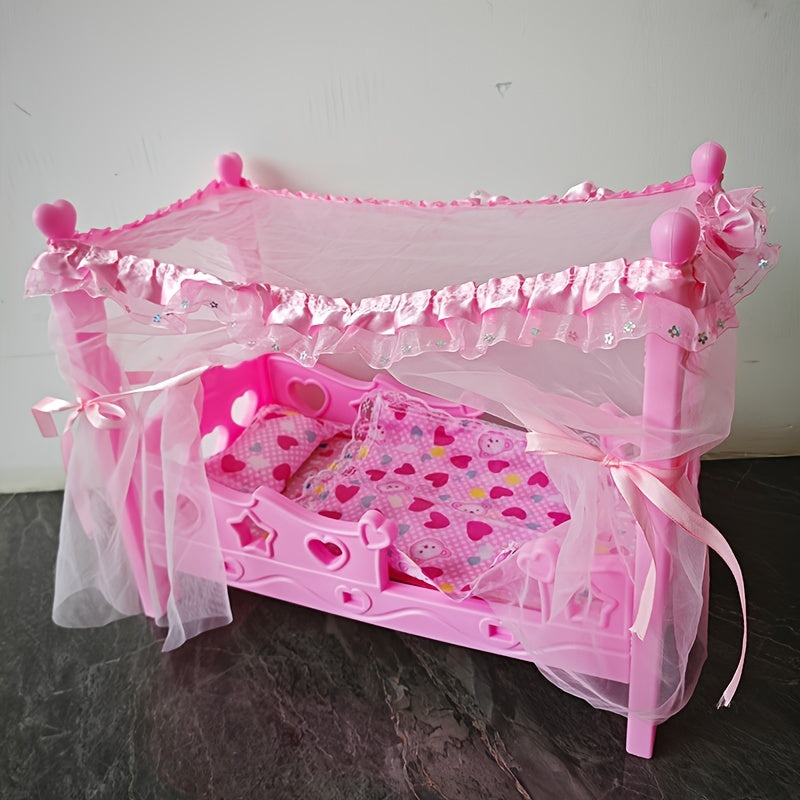 Pink Fantasy Doll Bed Playhouse Toy Ideal Gift