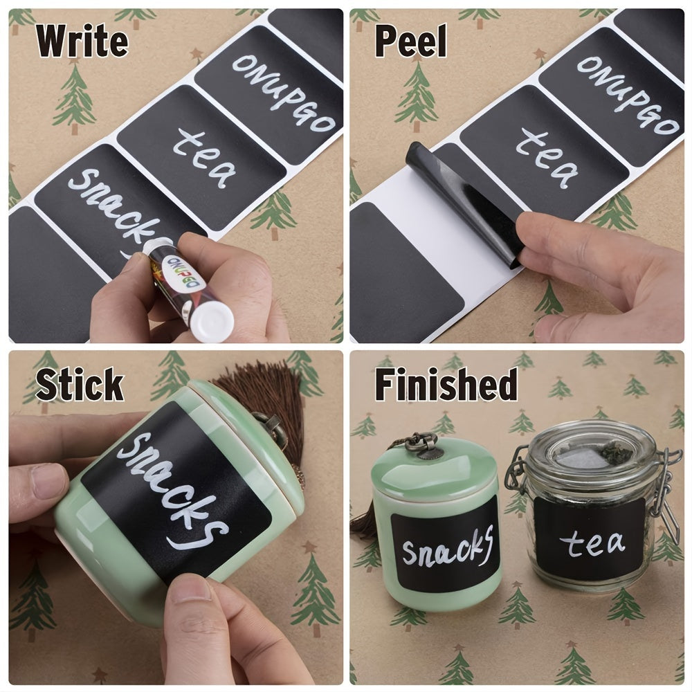 120pcs Roll Removable Blackboard Sticker Self-adhesive Label Water-resistant