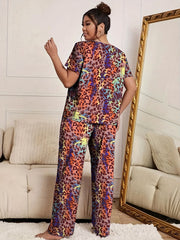  Ombre Leopard Print Pajama Set