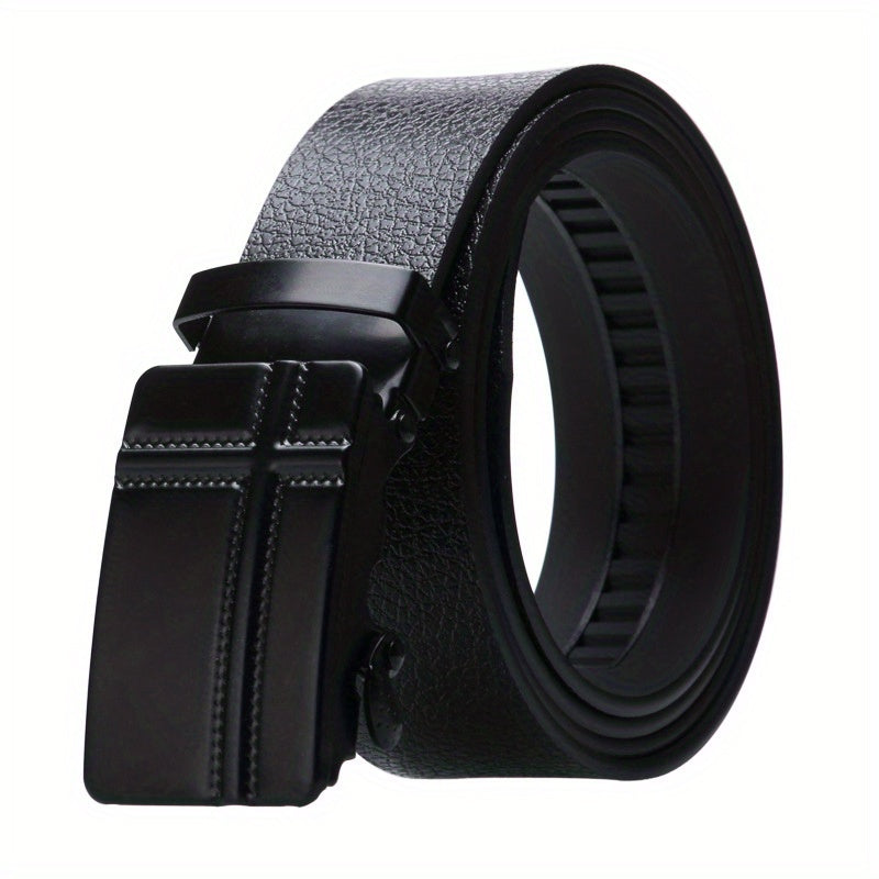 Men's Automatic Buckle Business Belt Square Buckle