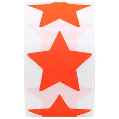 500 Sheets 38mm Fluorescent Red Pentagram Sticker Roll