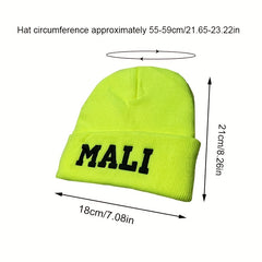 Warm Knitted Hat Embroidered Woolen Hat Coldproof Street Versatile Hat