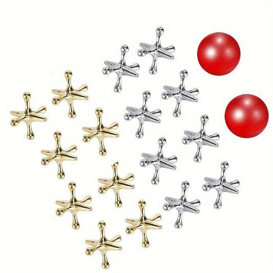 Metal Jack Game Set with 16 Jacks & 2 Balls