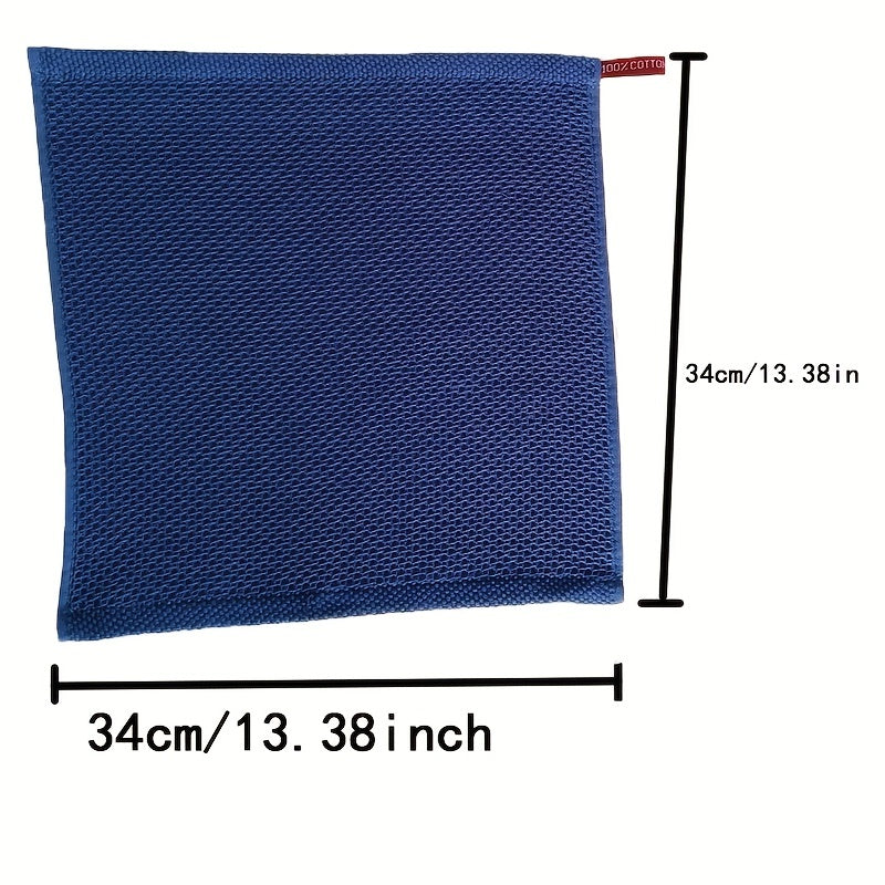 5pcs Cotton Dish Cloths Waffle Checkered Washcloth Face Towel 33.02cm