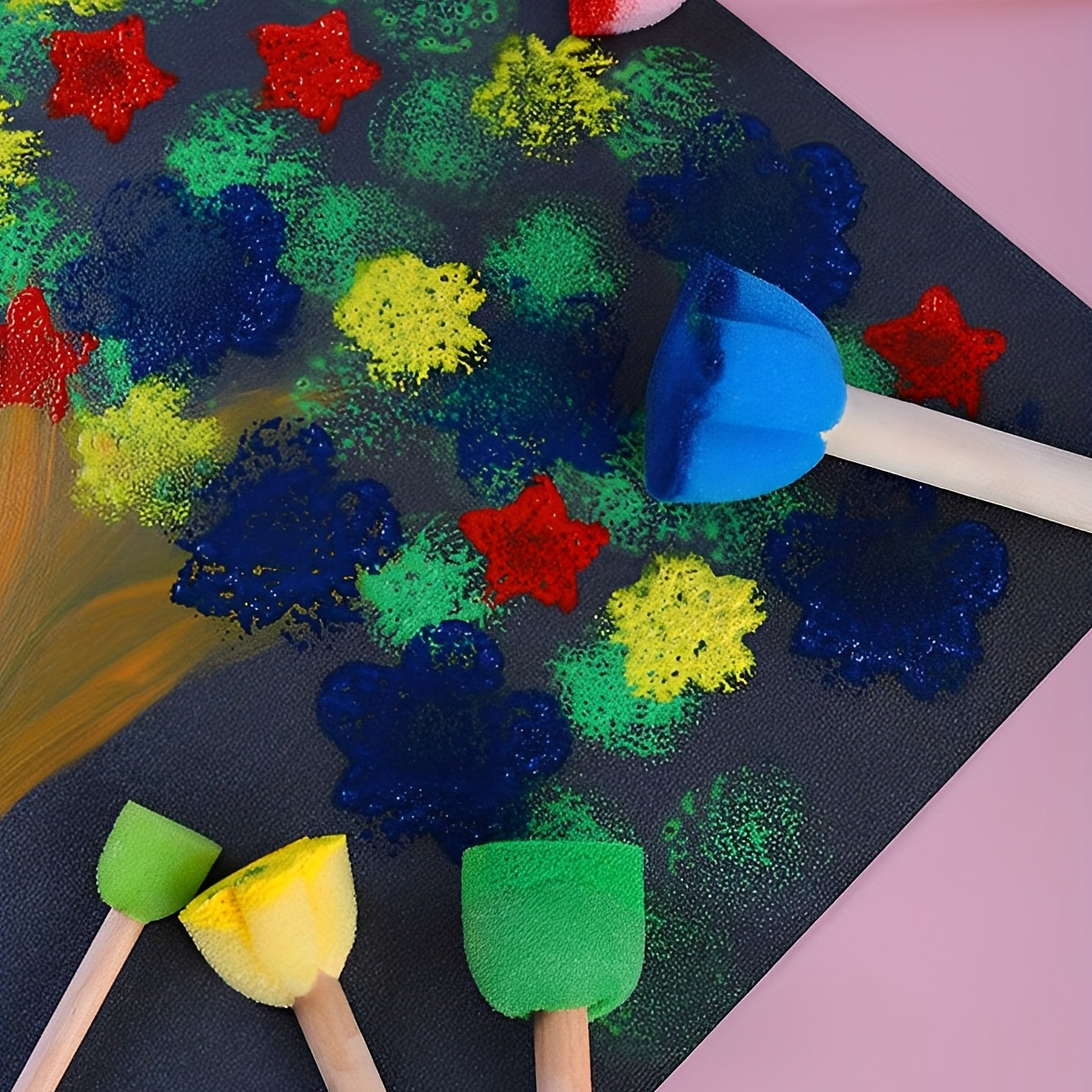 5pcs Colorful Mini DIY Painting Sponge Seals Brushes Tool