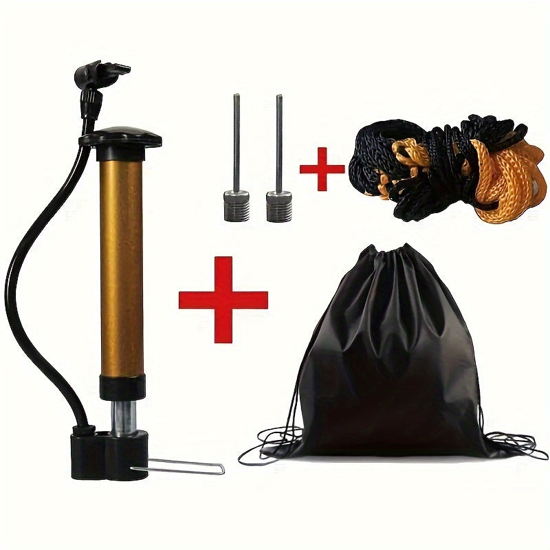 Portable Football Air Pump Kit with Needle, Net, Bag