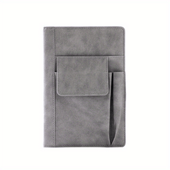 A5 Office Notebook Multifunctional Pocket Insert Cloth Pattern PU Leather