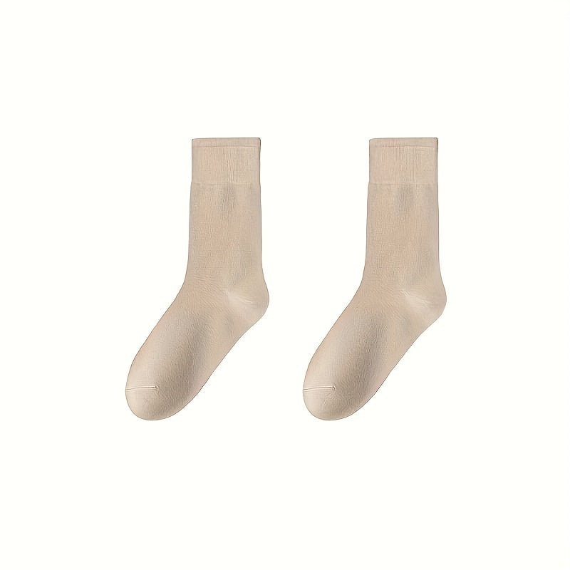 6 Pairs Soft Mid Tube Socks for Women
