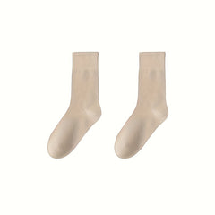 6 Pairs Soft Mid Tube Socks for Women