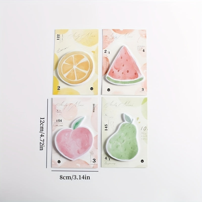 Realistic Fruit Basket Memo Pad Set w/ Sticky Notes - 4 Styles