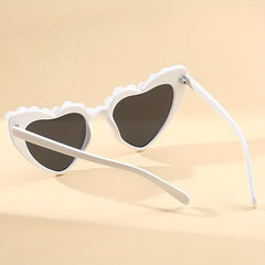 Heart Sunglasses Faux Pearl for Women Girls UV400