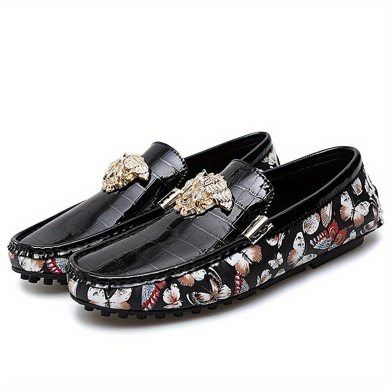 Women's Butterfly Print Loafers Soft Sole Slip On Shoe