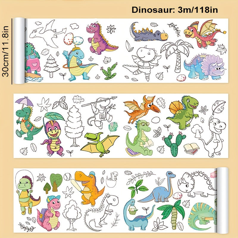 Cm Students' Drawing Scroll Coloring Paper Roll Sticky DIY Painting Drawing
