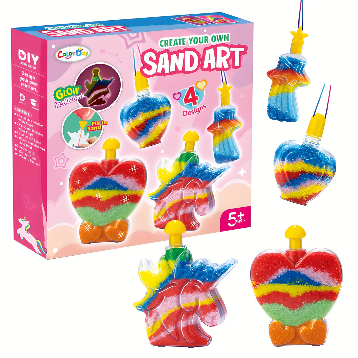 DIY Unicorn Sand Art Bottle Kit for Kids