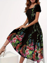  Floral Print Maxi Dress