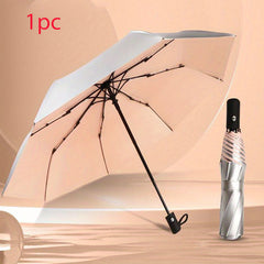 Automatic Titanium Sun Umbrella UPF50 Windproof Waterproof