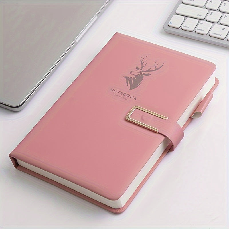 160 Pages Leather Buckle Soft Leather A5 Notebook