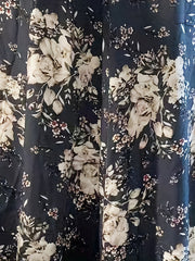 Women's Plus Floral Print Pleated Maxi Skirt