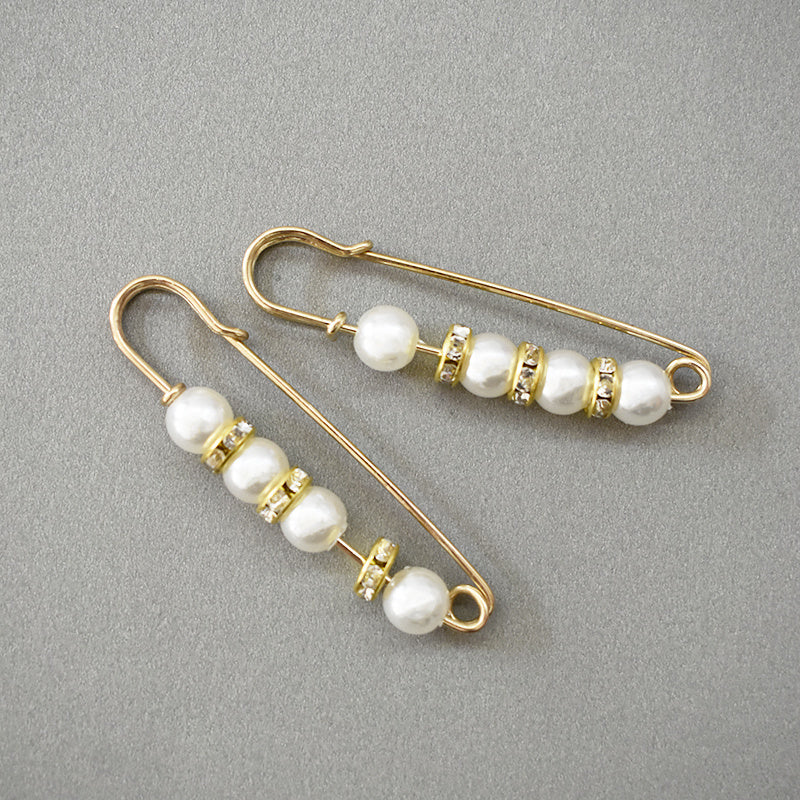 Metal Rhinestone Golden Brooch Pin Women's Accessories