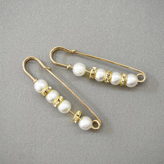 Metal Rhinestone Golden Brooch Pin Women's Accessories
