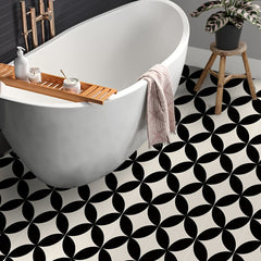 9pcs Nordic Style Printed Floor Stickers Waterproof Flower Tile Stickers