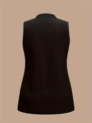  Solid Notched Neck Tank Top