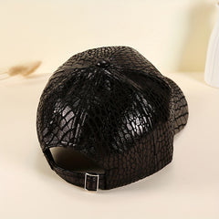PU Pattern Baseball Cap Men's All match Sunshade Sunscreen Champagne Golden Brig