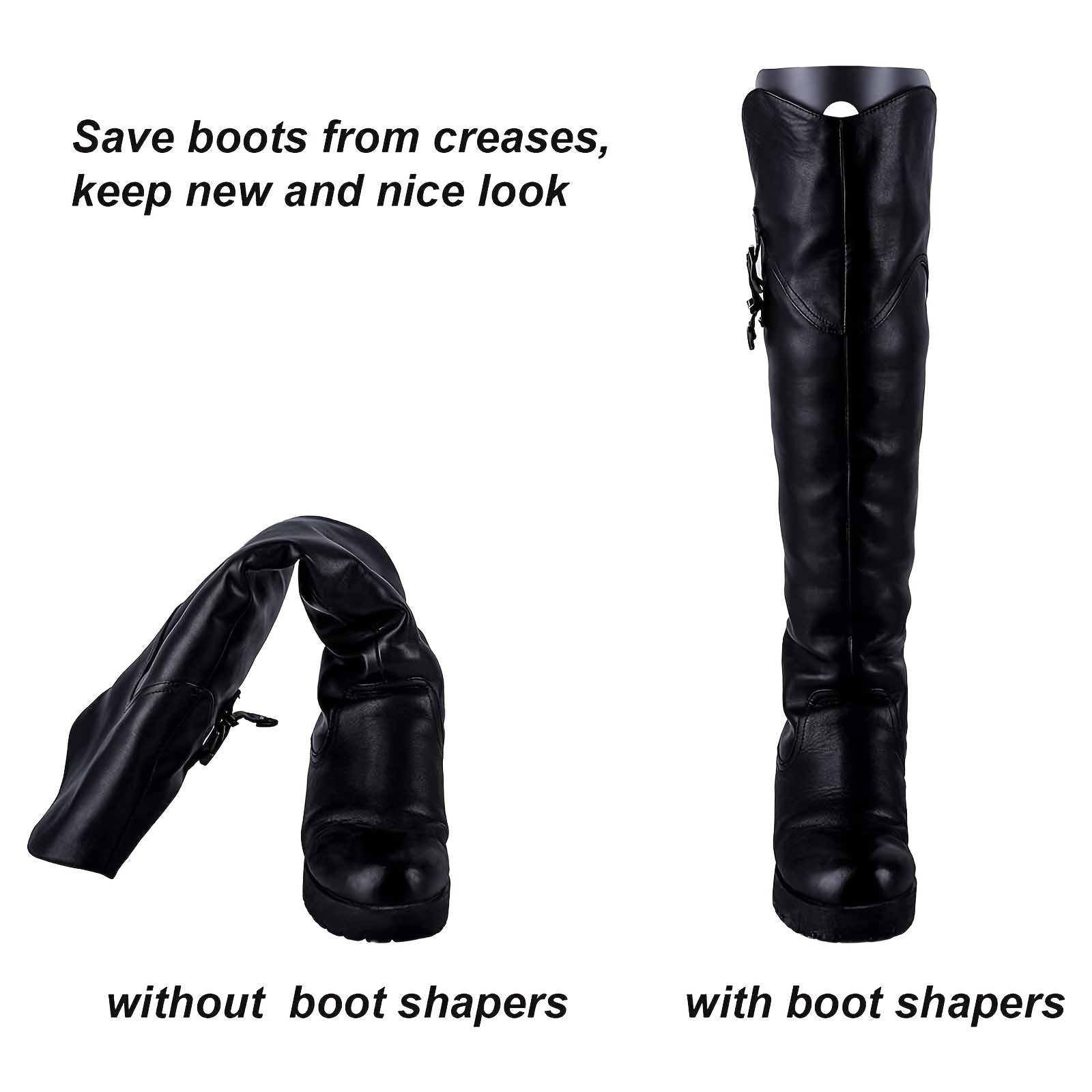 Boot Shapers Elastic Support Inserts for Tall Boots Men Women