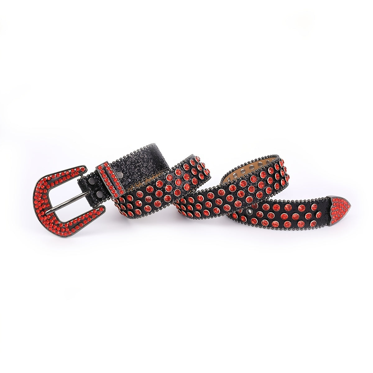 Punk Rhinestone Belt Women Men Bling Western Cowgirl Studded Waist Belts
