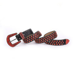 Punk Rhinestone Belt Women Men Bling Western Cowgirl Studded Waist Belts