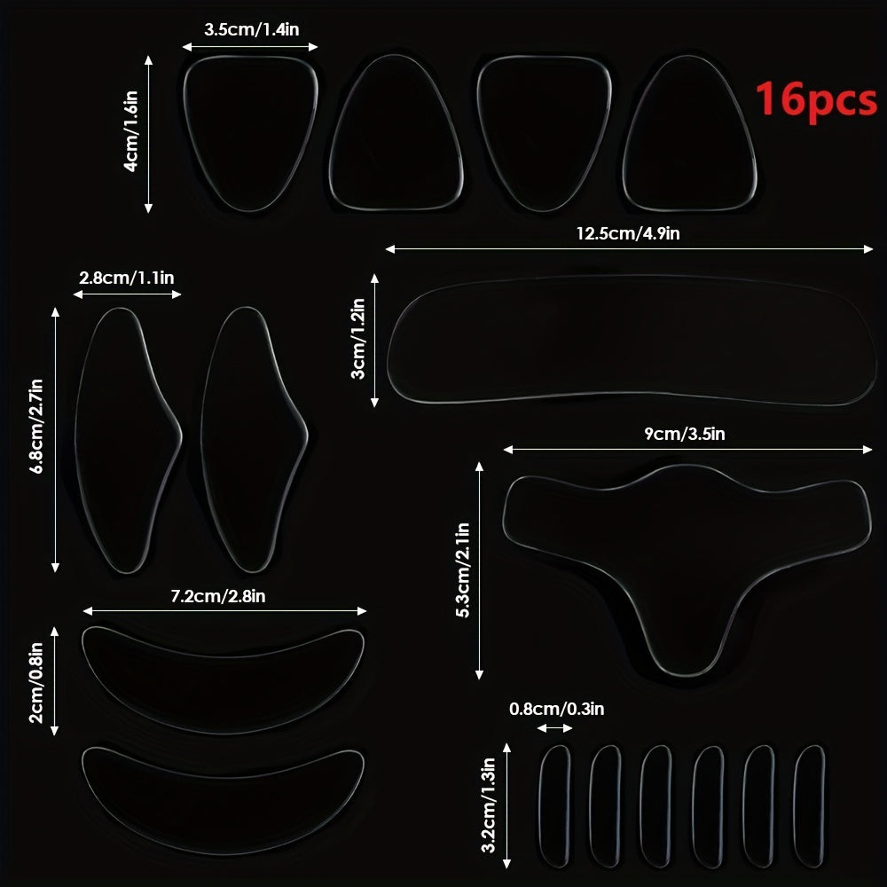 18pcs Silicone Lifting Patches for Face Neck Eyes Wrinkles Improve Skin Tone