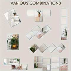 35pcs Small Self Adhesive Makeup Mirrors for Home Decor